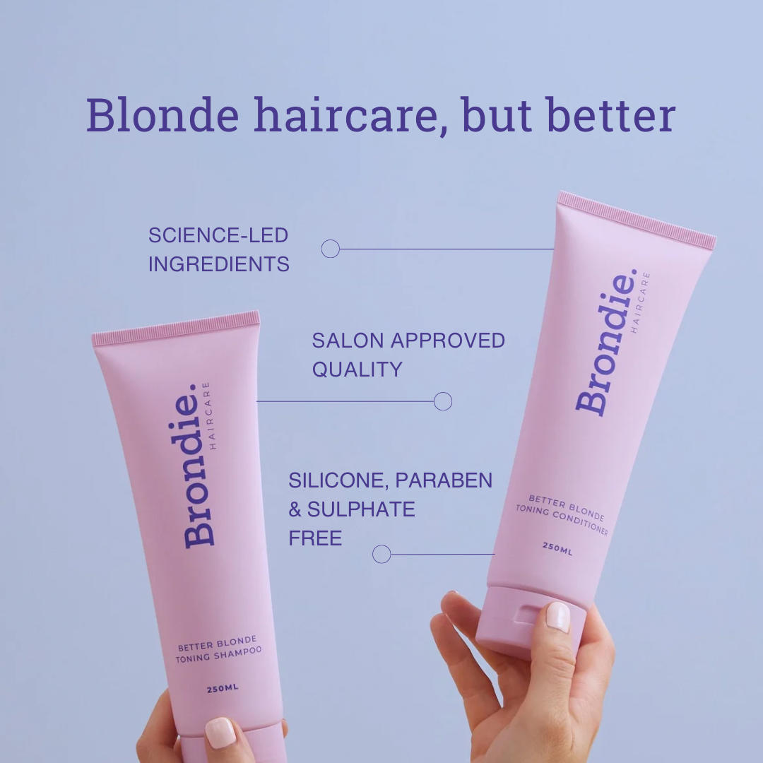 The best blonde toning shampoo and conditioner for blonde hair. Suitable for dandruff and oily prone scalps. Dandruff shampoo and conditioner. Purple toned shampoo and conditioner.